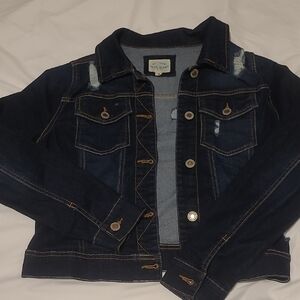 Wax Jean Blue Cropped Jean Jacket Timeless Style